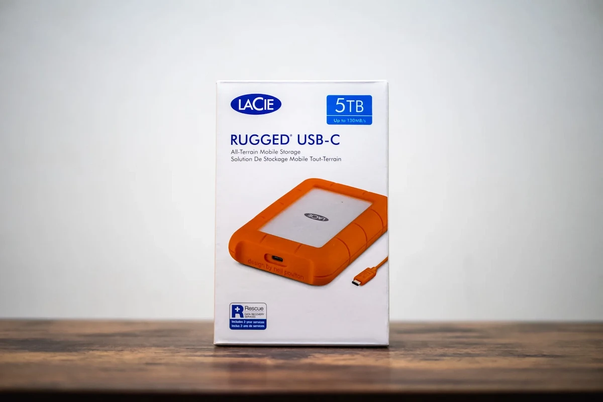 LaCie Rugged HDD ポータブルハードディスクのパッケージ